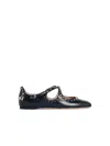 Bally Beliska Studded Leather Ballet Flats In Black