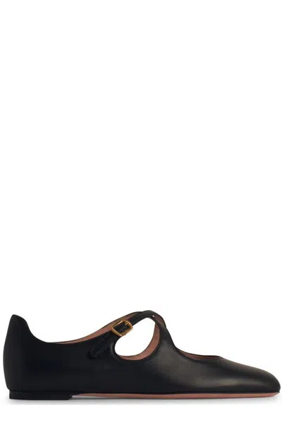 Bally Black Leather Ballet Flats