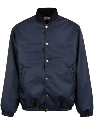 Bally Band-collar Bomber Jacket In Blue