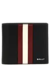Bally Block Texture Bi-fold Wallet In Black