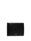 Bally Banque Bi-fold Leather Wallet In Black