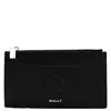 Bally Banque Zip Leather Card Holder In Black