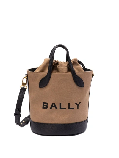 Bally `bar 8 Hours Spiro Eco` Bucket Bag In Beige