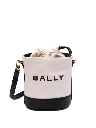 Bally `bar 8 Hours Spiro Eco` Mini Bucket Bag In Beige