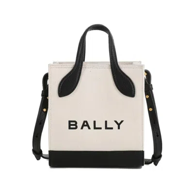 Bally Bar Keep On Mini Cotton Tote Bag In White