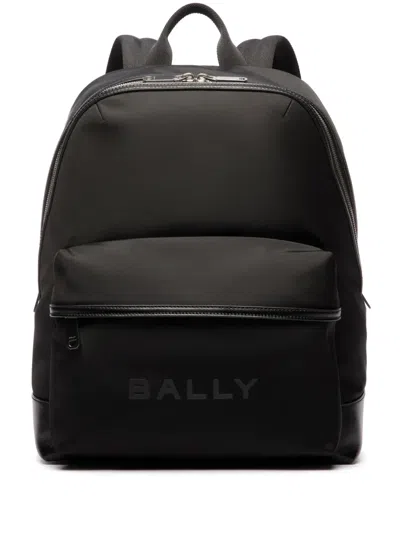 Bally Treck Logo Backpack In Black