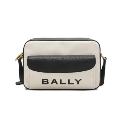 Bally Bar Daniel Logo-print Crossbody Bag In Beige