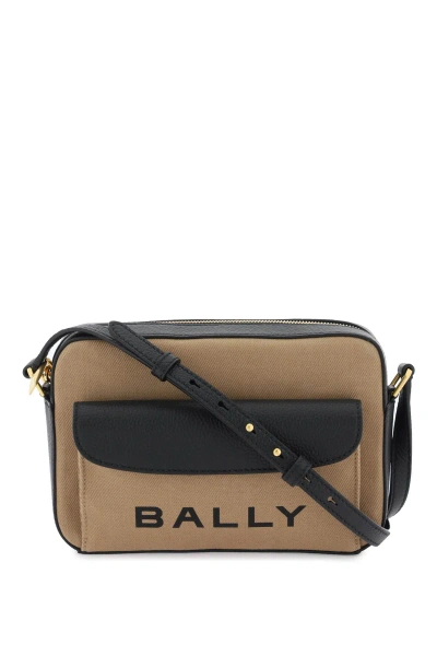 Bally Bar Crossbody Bag In Sand Black Oro