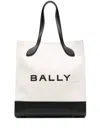 Bally Structured Bag With Detachable Strap And Bold Logo In White