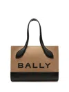 Bally Bar Keep On Logo-print Tote In Brown