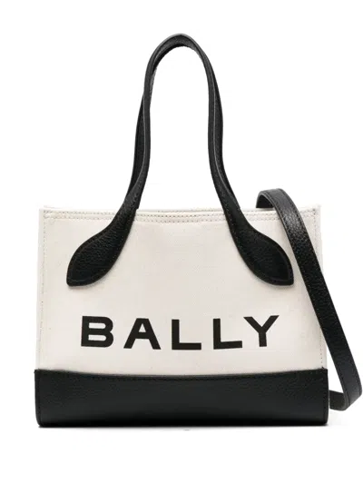 Bally Bar Keep On Logo-print Tote In Neutrals