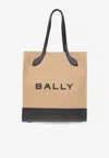 Bally Bar Keep On Logo-print Tote In Beige