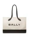 Bally Bar Logo-print Tote Bag In White