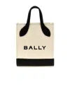 Bally Blackwhite Bar Mini Keep On Shopping Bag In Black