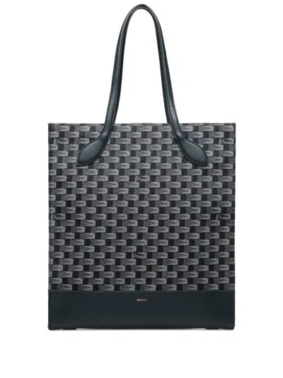 Bally Bar Tote Bag In Blue
