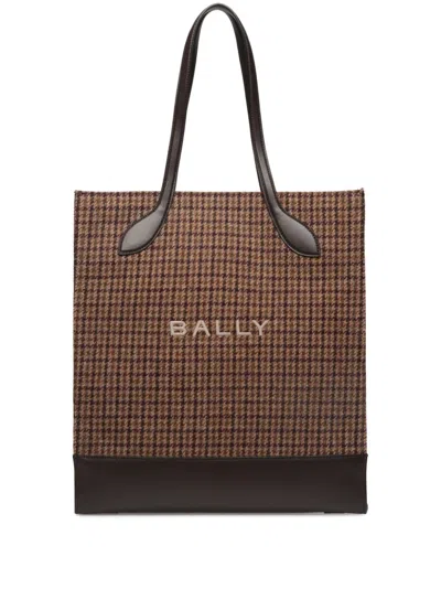 Bally Bar Tote Bag In Brown