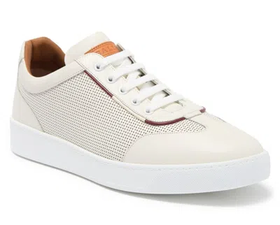 Pre-owned Bally Baxley Men's Leather Perforated Sneakers Shoes White Us 12 /eu 11 Gl024086