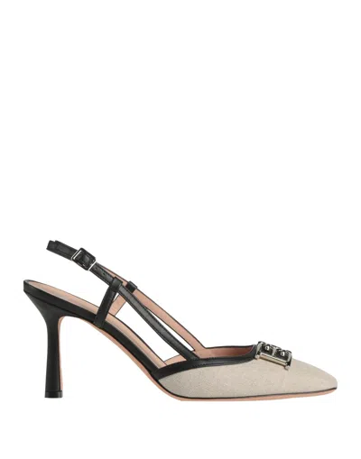 Bally B-chain Eva 85 Slingback Pumps In Neutral