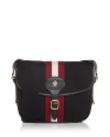 Bally Beckett Canvas Crossbody Bag In Black+oro