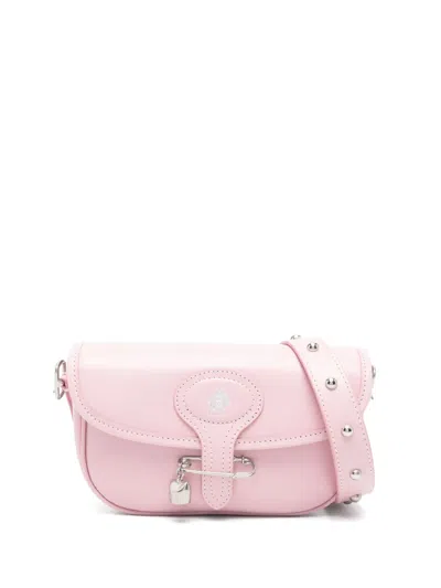 Bally Sw Beckett Leather Shoulder Bag In Cotton Candy