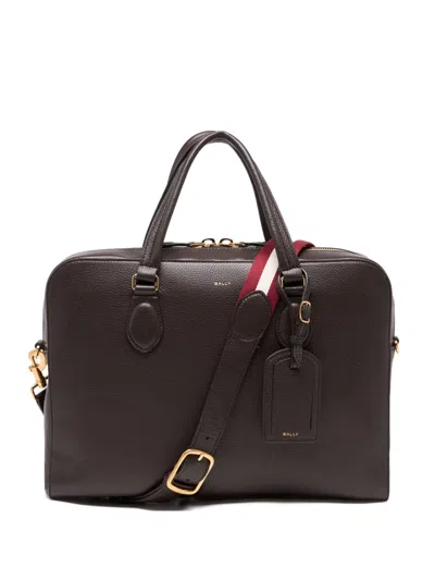 Bally Beckett Grained Briefcase In Brown