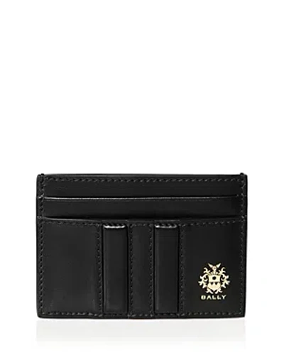 Bally Beckett Leather Cardholder In Black+oro