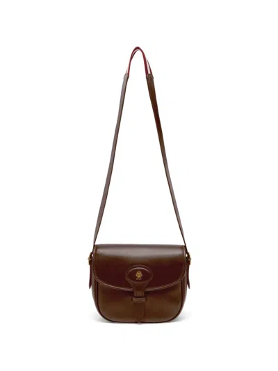 Bally Beckett Leather Crossbody Bag In Brown