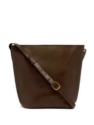 Bally Beckett Leather Shoulder Bag In Brown