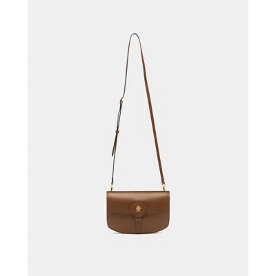 Bally Beckett Leather Shoulder Bag In Purple