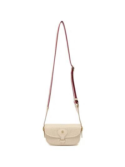Bally Beckett Perforated Leather Cross Body Bag In Neutral