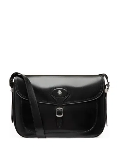 Bally Beckett Saddle-detail Shoulder Bag In Black