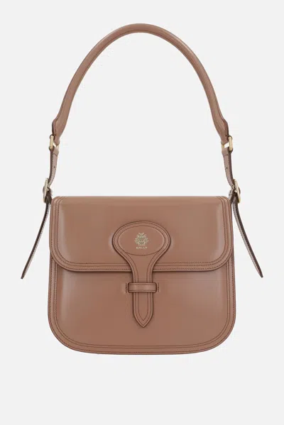 Bally Beckett Shoulder Bag In Smooth Leather In Beige
