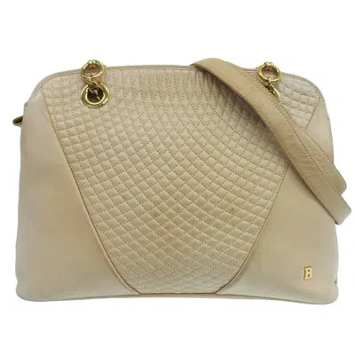 Pre-owned Bally Beige Brown Leather Shoulder Bag () In Beige, Brown
