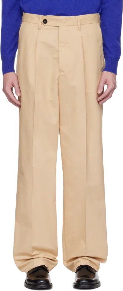 BALLY BEIGE CANVAS TROUSERS