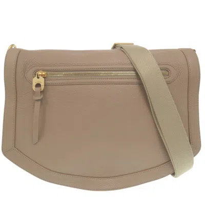 Pre-owned Bally Beige Leather Messenger Bag Shoulder Bag ()