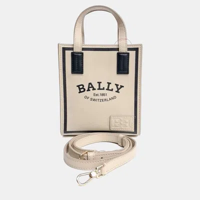 Pre-owned Bally Beige Leather Tote Bag In Sand