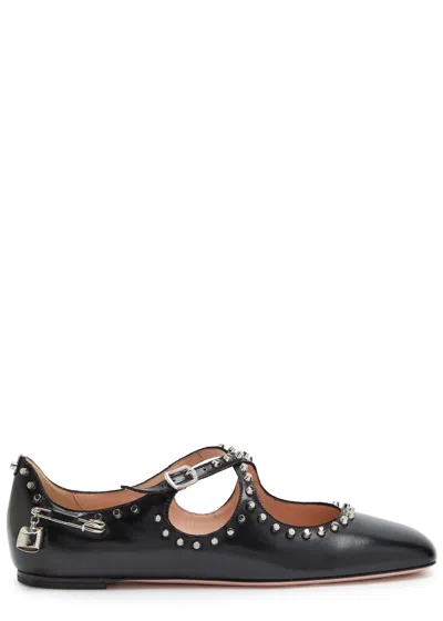 BALLY BALLY BELISKA STUDDED LEATHER BALLET FLATS