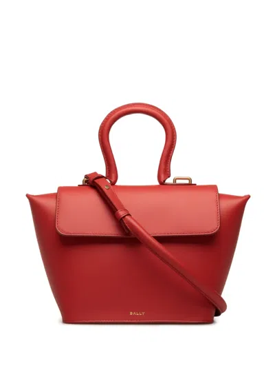 Bally Belle Leather Crossbody Bag In Red