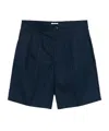 Bally Tailored Pleated Shorts Pockets In Blue