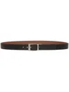 Bally Adjustable Buckle Pebbled Leather Belt