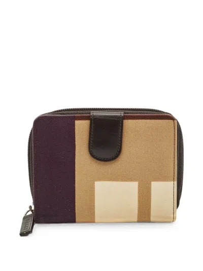 Pre-owned Bally Benno Colourblock Wallet In Brown