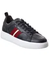 Bally Leather Low-top Sneakers Featuring Contrasting Elements In Black