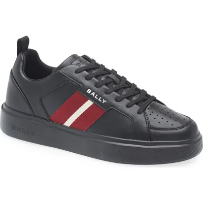 Bally Blayze Ribbon-detail Logo Sneakers In Black