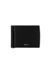 Bally Banque Bi-fold Leather Wallet In Black