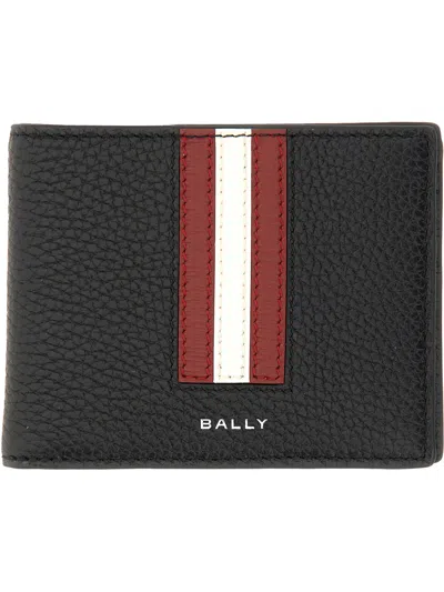 Bally Black Leather Bi Fold Wallet