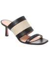 Bally Bianka 6303513 Ladies Two-tone Black Leather Mules In Black