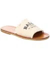 Bally Round Head Flat Slippers In White