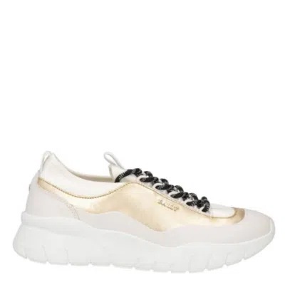 Bally Bienne Bikki Calf Laminated Sneakers In Gold