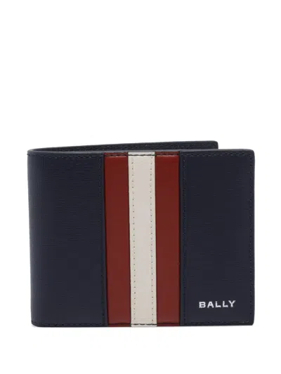 Bally Bifold Logo Wallet In Blue