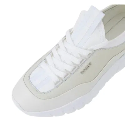 Bally Bikki 6234205 Men's White Lamb Plain Leather Sneakers Us 12